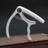 Max Maxb 1 Piece Guitar Capo Tuner Trigger Quick Change Key Clamp White