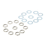 Max Maxb 10 Set Guitar Jack Nut Washer for Electric Guitar Repalcement Parts Silver