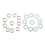 Max Maxb 10 Set Guitar Jack Nut Washer for Electric Guitar Repalcement Parts Silver