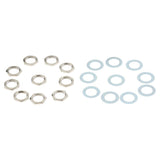 Max Maxb 10 Set Guitar Jack Nut Washer for Electric Guitar Repalcement Parts Silver