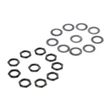 Max Maxb 10 Set Guitar Jack Nut Washer for Electric Guitar Repalcement Parts Black