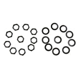 Max Maxb 10 Set Guitar Jack Nut Washer for Electric Guitar Repalcement Parts Black