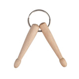 Max Maxb 1 Piece Wooden Mini Drum Sticks Keychain Drumsticks Key Fob Ring