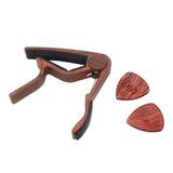 Max Maxb Guitar Capo with 2pcs Picks Wood
