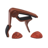 Max Maxb Guitar Capo with 2pcs Picks Wood