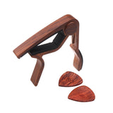 Max Maxb Guitar Capo with 2pcs Picks Wood