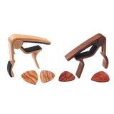 Max Maxb Guitar Capo with 2pcs Picks Wood
