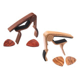 Max Maxb Guitar Capo with 2pcs Picks Wood