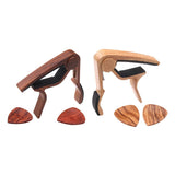 Max Maxb Guitar Capo with 2pcs Picks Wood