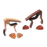 Max Maxb Guitar Capo with 2pcs Picks Wood