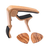 Max Maxb Guitar Capo with 2pcs Picks Brown