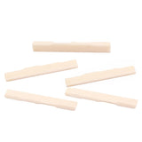 Maxbell 5pcs Ukulele Bone Bridge Saddles for Ukulele 4 String Guitar Parts