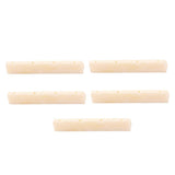 Maxbell 5 Pieces Bridge Slotted Nut for 6-String Electric Guitar Part