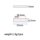 Maxbell 5 Pieces Bridge Slotted Nut for 6-String Electric Guitar Part