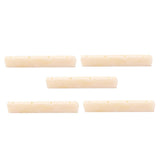 Maxbell 5 Pieces Bridge Slotted Nut for 6-String Electric Guitar Part