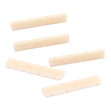 Maxbell 5 Pieces Bridge Slotted Nut for 6-String Electric Guitar Part