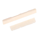 Maxbell Guitar Ukulele Buffalo Bone Bridge Saddle Nut Guitar Replacement Parts