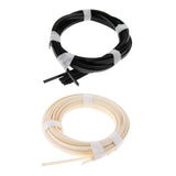 Max Maxb 10 Pieces Guitar Binding Purfling Strips for Acoustic Guitar Black