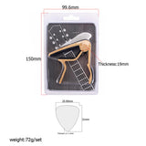 Max Maxb 1 Set Guitar Capo with 2pcs Finger Picks