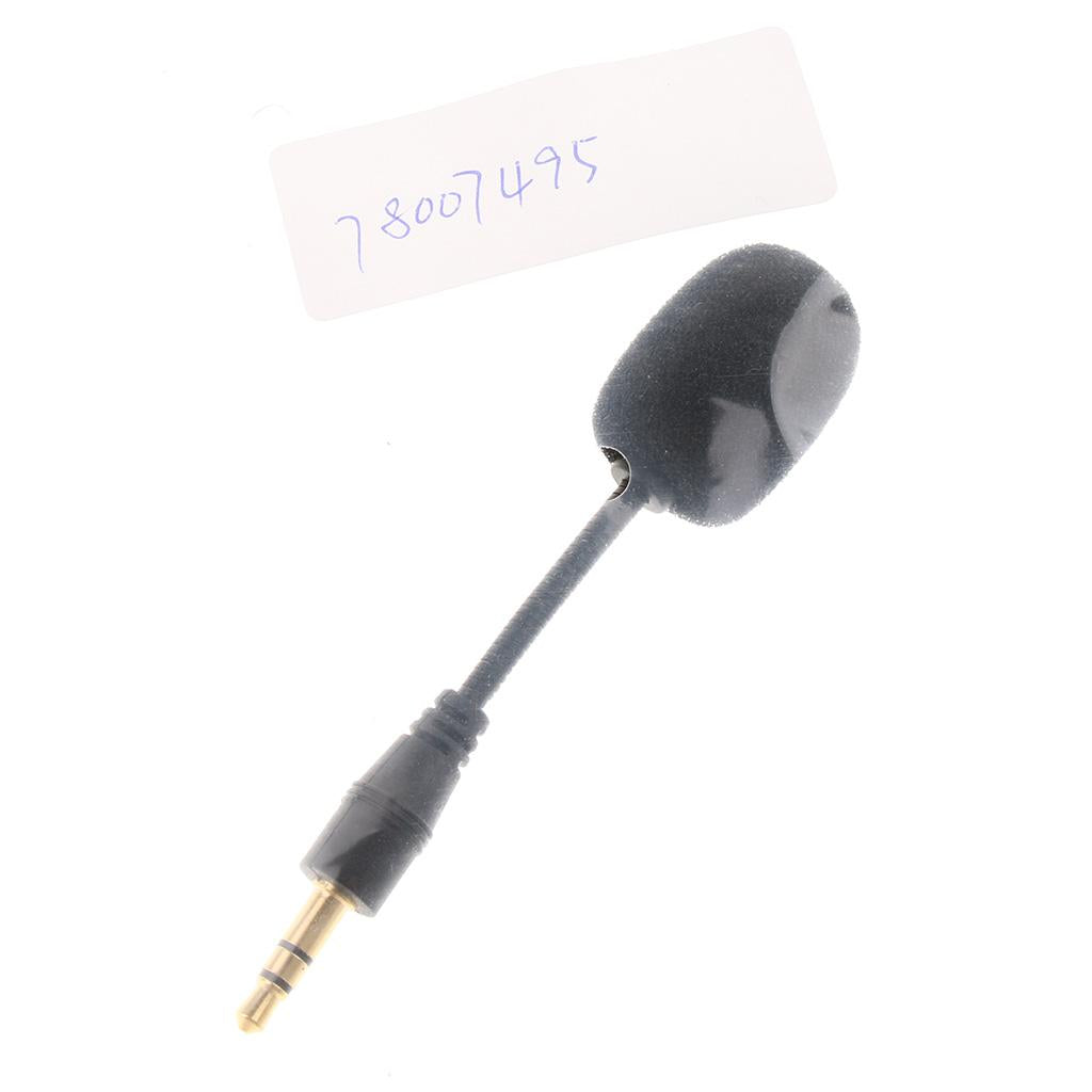 Max 3.5mm Black Stereo Mini USB Mic Microphone 3.5mm 3 Stereo Straight Head
