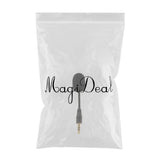 Max 3.5mm Black Stereo Mini USB Mic Microphone 3.5mm 3 Stereo Straight Head