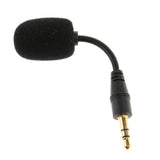 Max 3.5mm Black Stereo Mini USB Mic Microphone 3.5mm 3 Stereo Straight Head