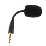 Max 3.5mm Black Stereo Mini USB Mic Microphone 3.5mm 3 Stereo Straight Head