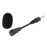 Max 3.5mm Black Stereo Mini USB Mic Microphone 3.5mm 3 Stereo Straight Head