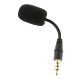 Max 3.5mm Black Stereo Mini USB Mic Microphone  3.5mm 4 Pole Pin Straight Head