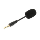 Max 3.5mm Black Stereo Mini USB Mic Microphone  3.5mm 4 Pole Pin Straight Head