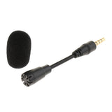 Max 3.5mm Black Stereo Mini USB Mic Microphone  3.5mm 4 Pole Pin Straight Head