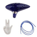 Max Maxb 12 Holes Ceramic AC Ocarina with Stand Holder
