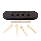 Max Maxb 4 String Rosewood Ukulele Guitar Bridge with Saddle Nut Set for Ukulele