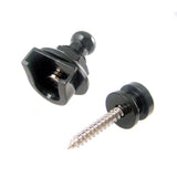 Max Maxb 12pcs Plating Strap Locks for Electric Acoustic Guitar Bass Parts Black