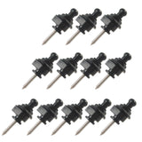 Max Maxb 12pcs Plating Strap Locks for Electric Acoustic Guitar Bass Parts Black