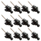 Max Maxb 12pcs Plating Strap Locks for Electric Acoustic Guitar Bass Parts Black