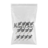 Max Maxb 12pcs Plating Strap Locks for Electric Acoustic Guitar Bass Parts Black