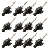 Max Maxb 12pcs Plating Strap Locks for Electric Acoustic Guitar Bass Parts Black