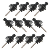 Max Maxb 12pcs Plating Strap Locks for Electric Acoustic Guitar Bass Parts Black