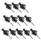 Max Maxb 12pcs Plating Strap Locks for Electric Acoustic Guitar Bass Parts Black