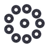 Max Maxb 10 Pieces Guitar Strap Block Rubber Safety Strap Lock Washer Gasket Black