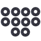 Max Maxb 10 Pieces Guitar Strap Block Rubber Safety Strap Lock Washer Gasket Black