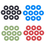 Max Maxb 10 Pieces Guitar Strap Block Rubber Safety Strap Lock Washer Gasket Black