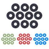 Max Maxb 10 Pieces Guitar Strap Block Rubber Safety Strap Lock Washer Gasket Black