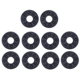 Max Maxb 10 Pieces Guitar Strap Block Rubber Safety Strap Lock Washer Gasket Black