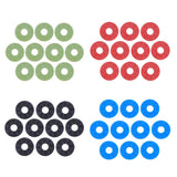 Max Maxb 10 Pieces Guitar Strap Block Rubber Safety Strap Lock Washer Gasket Black