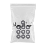 Max Maxb 10 Pieces Guitar Strap Block Rubber Safety Strap Lock Washer Gasket Black