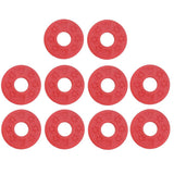Max Maxb 10 Pieces Guitar Strap Block Rubber Safety Strap Lock Washer Gasket Red