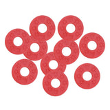 Max Maxb 10 Pieces Guitar Strap Block Rubber Safety Strap Lock Washer Gasket Red