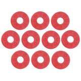 Max Maxb 10 Pieces Guitar Strap Block Rubber Safety Strap Lock Washer Gasket Red
